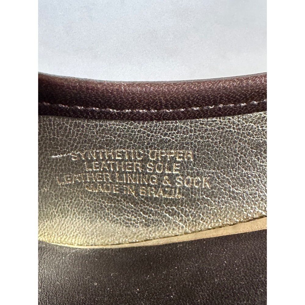 Banana Republic Woven Straw Leather Trim Buckle Pumps Brown Tan Gold Size 8.5 - Picture 5 of 6